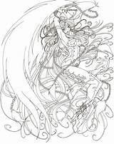Coloring Pages Deviantart Anime Adult Lineart Book Printable Sheets Color Colouring Drawings Books Fantasy Kids sketch template