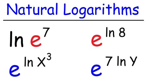 adding  subtracting natural logs