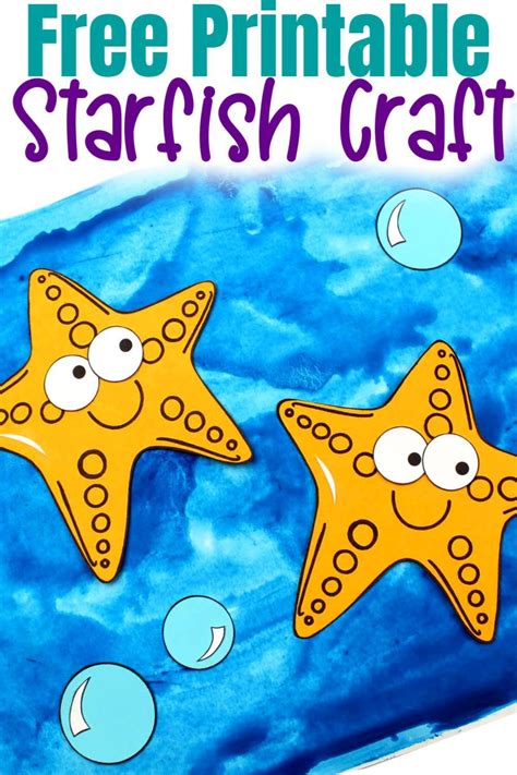 easy diy starfish craft  kids   template