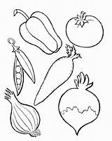 Coloring Vegetables Getdrawings sketch template