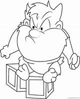Taz Coloring4free Looney Coloringpages101 sketch template