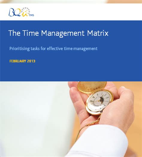 time management matrix  effective time management