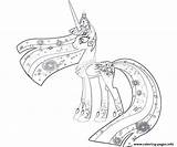 Coloring Little Pony Celestia Princess Pages Printable Print Poney Book sketch template