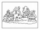 Coloring Pages Landscape Winter sketch template