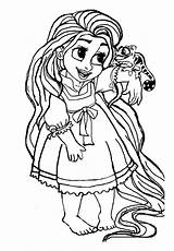 Coloring Tangled Rapunzel Pages Color Disney Print Little Printable Kids Kid Drawing Clipartmag Characters sketch template