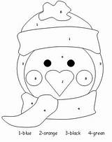 Penguin Color Number Pages Coloring Printable Easy Preschool Theme Winter Makinglearningfun Kids Activities Fun Math Templates Head Template Them Worksheets sketch template