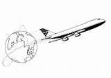 Coloring Airplane Large Pages Edupics sketch template