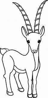 Antelope Cartoon Coloring Pages Printable sketch template