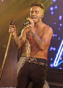 shirtless aston merrygold shows off his buff body during g a y performance daily mail online