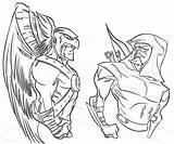 Hawkman Coloring Pages Superhero Another sketch template