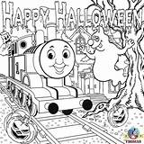 Coloring Halloween Thomas Train Kids Printable Pages Sheets Tank Activities Engine Color Colouring Printables Doubting Easter Print Worksheets Friends Cartoon sketch template