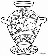 Colorare Vasi Greci Disegno Greco Vaso Etruschi Tempio Acolore sketch template