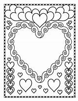 Valentines Coloring Color Kids Pages Print Children sketch template