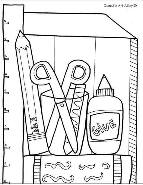 classroom objects coloring pages christmas color page