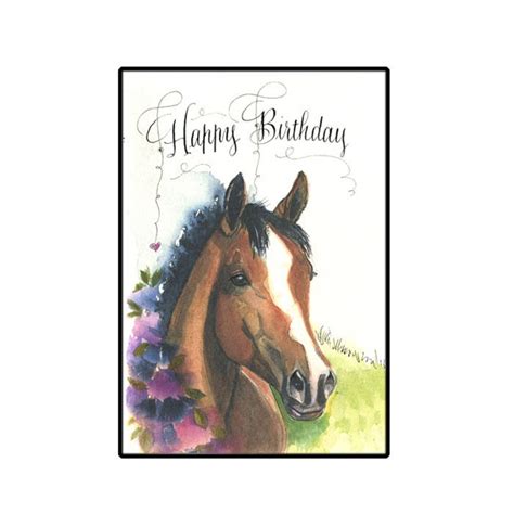 horse birthday card printable