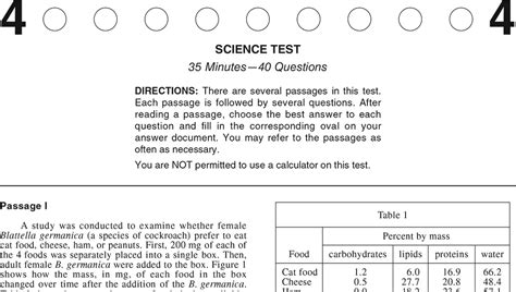 answer explanations  act  science test piqosity