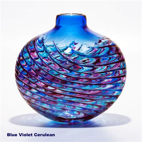 Coloured Glass Vases Optic Rib By Michael Trimpol Boha Glass