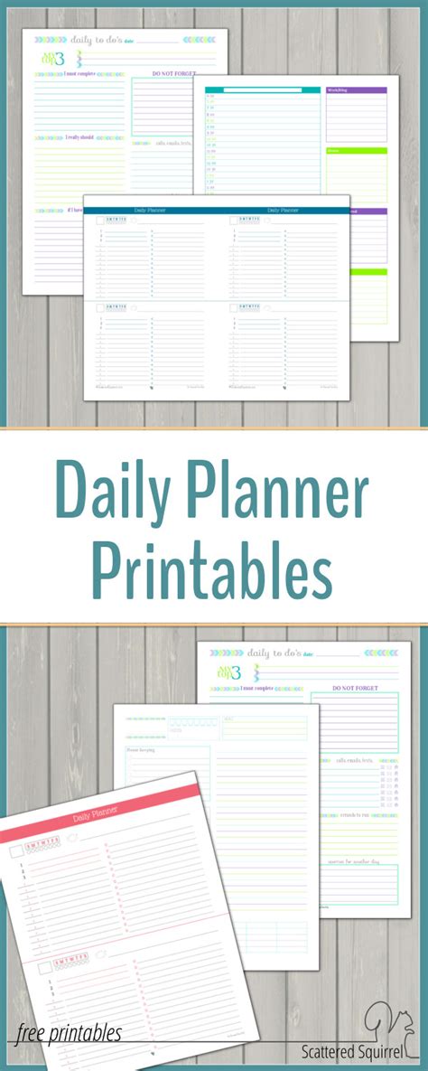 daily planner printables personal planner