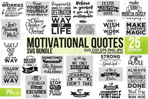 motivational quotes svg bundle  cut files design bundles
