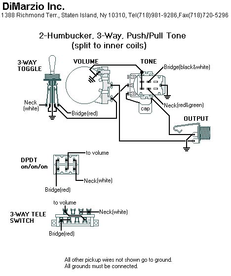 complete dimarzio pickup routing specswiring diagrams sevenstringorg