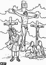 Coloring Pages Bible Jesus Thieves Two Oncoloring Between Name Crucified Printable sketch template