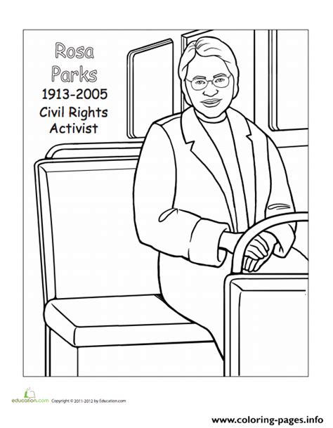 rosa parks coloring page printable printable templates
