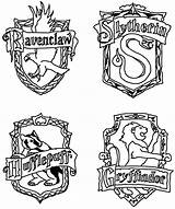 Coloring Gryffindor Crest Hogwarts Popular Crests sketch template