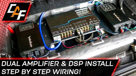 car audio wiring dual amplifier  dsp install youtube