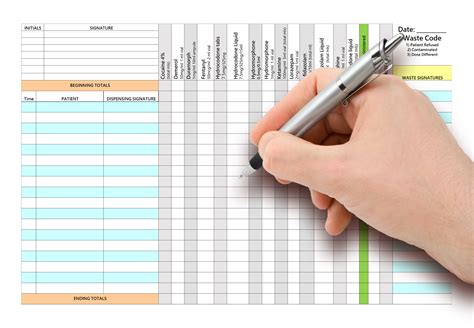 printable controlled substance inventory log
