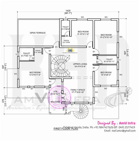 house concept rendering  floor plan home kerala plans