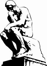 Clipart Rodin Thinker Clipground sketch template