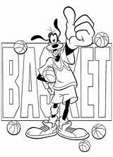 Basketball Coloring Goofy Pages Playing Printable Loves Print Size Categories sketch template