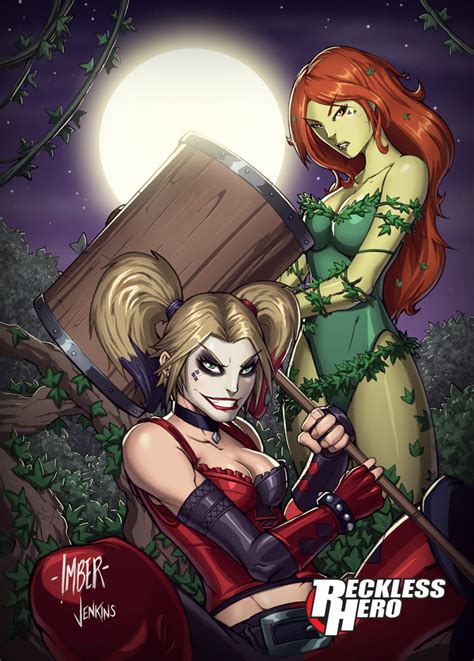 harley quinn and poison ivy by recklesshero on deviantart