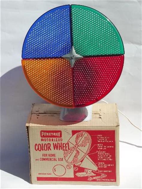 vintage penetray christmas tree color wheel rotating light  box works