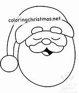 Claus Santa Coloring Happy Pdf Smiling sketch template