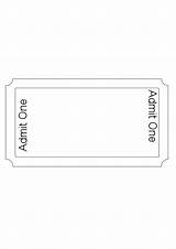 Ticket Blank Cliparts sketch template