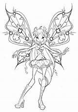 Winx Believix Fairy Fairies Shines Flora sketch template