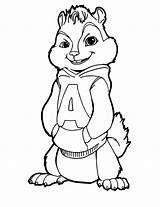 Alvin Chipmunks Coloring Pages Elvin Print Cartoon sketch template