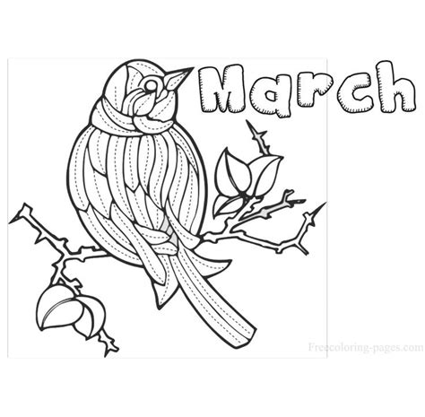 printable march coloring pages toddler kindergarten  print