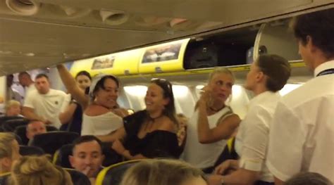 passengers cheer as rowdy hen party is thrown off ryanair flight metro news