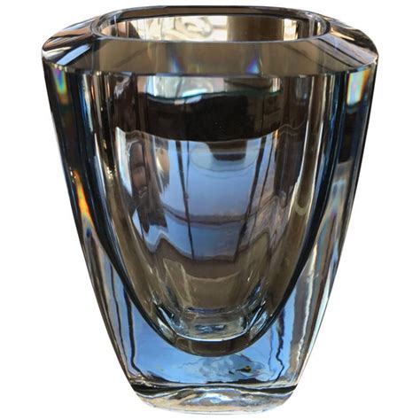 Large Thick Oval Strombergshyttan Mid Century Glass