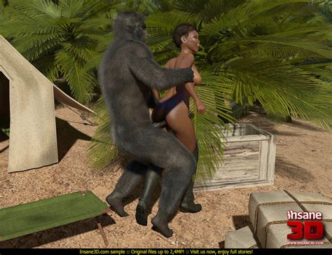 nasty gorilla is ready to fuck a marvelous ebony lady cartoontube xxx