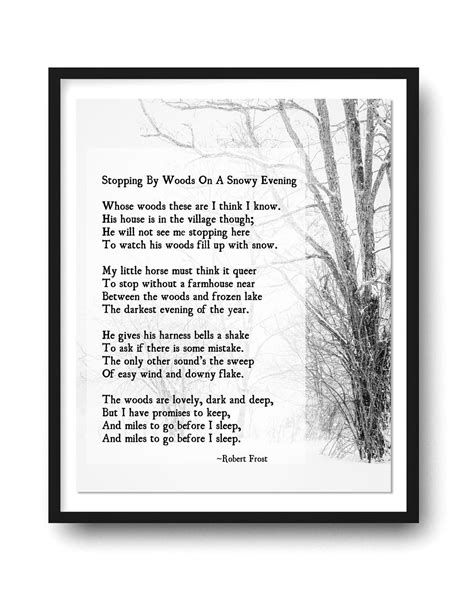 stopping  woods   snowy evening robert frost poem poetry art
