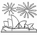 Opera Sydney House Australia Coloring Pages Colouring Kids Fireworks Online Printable Thecolor Color Australian Craft Sidney Christmas Thinking Celebrations Template sketch template