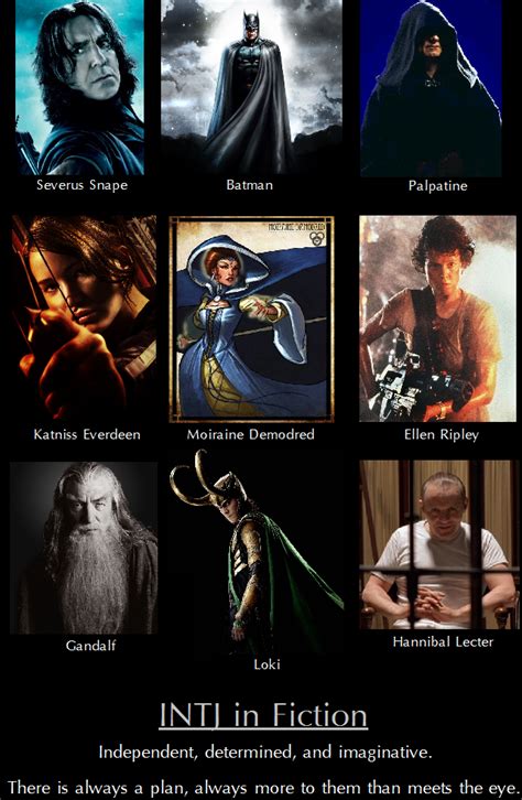 Intj Fictional Characters Snape Of Harry Potter Batman Palpatine Of
