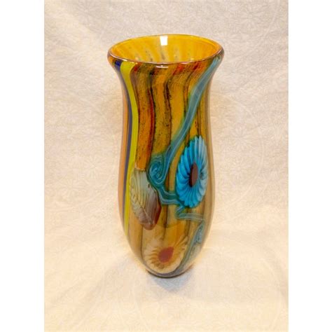 Vintage Cristalleria Murano Primrose Glass Art Vase Chairish