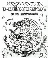 Mexico Coloring Para Pages Independencia La Arms Coat Imagen Printable Septiembre Dibujos Viva México Mexican El Bicentenario Escudo Color Mexicano sketch template