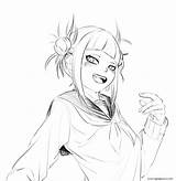 Toga Himiko Coloring sketch template