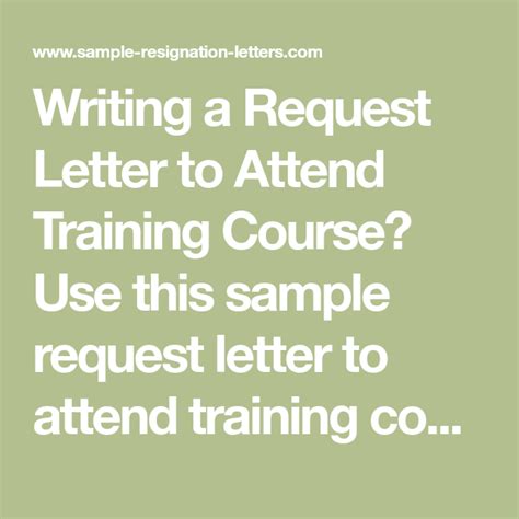 writing  request letter  attend training   sample