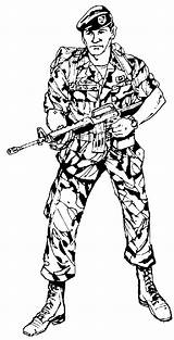 Coloring Army Pages Military Soldiers Coloringpages1001 Man Ranger sketch template